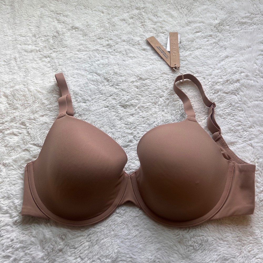 SKIMS Women's Fits Everybody T-Shirt Bra Sienna Brown Size 34DD BR-UWR-2294 NWT